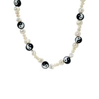 Fashion Tai Chi Pearl Soft Clay Beaded Plating Necklace 1 Piece main image 3