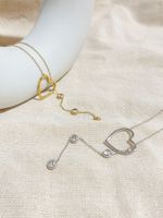 Elegant Heart Shape Stainless Steel Plating Inlay Zircon Pendant Necklace 1 Piece main image 2