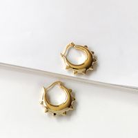 Lady Sun Copper Hoop Earrings 1 Pair sku image 1