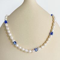 Mode Auge Kupfer Perlen Perle Überzug Halskette 1 Stück sku image 1