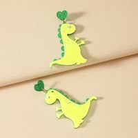 1 Pair Cute Dinosaur Arylic Women's Drop Earrings sku image 1