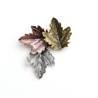 Retro Maple Leaf Alloy Plating Women's Brooches sku image 1