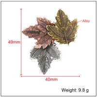 Retro Maple Leaf Alloy Plating Women's Brooches main image 2