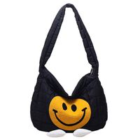 Women's Large Autumn&winter Space Cotton Smiley Face Fashion Square Zipper Tote Bag main image 3
