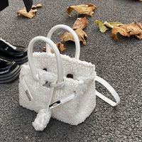 Women's Medium All Seasons Pu Leather Solid Color Fashion Square Lock Clasp Handbag main image 2