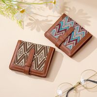 Women's Stripe Plaid Pu Leather Magnetic Buckle Wallets main image 5