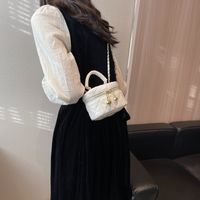 Women's Small Pu Leather Lingge Fashion Bucket Zipper Crossbody Bag sku image 3