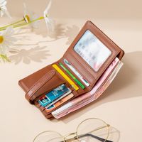 Women's Stripe Plaid Pu Leather Magnetic Buckle Wallets main image 3