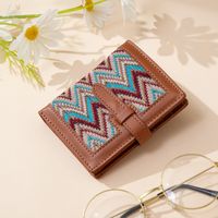 Women's Stripe Plaid Pu Leather Magnetic Buckle Wallets main image 2