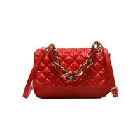 Women's Small Pu Leather Lingge Fashion Square Lock Clasp Crossbody Bag sku image 7