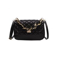 Women's Small Pu Leather Lingge Fashion Square Lock Clasp Crossbody Bag sku image 1