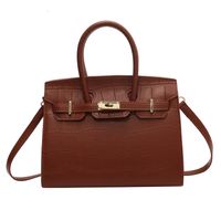 Women's All Seasons Pu Leather Solid Color Fashion Square Lock Clasp Handbag main image 3