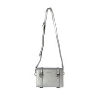 Unisex All Seasons Pu Leather Solid Color Classic Style Square Lock Clasp Square Bag main image 5