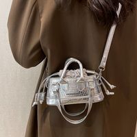 Women's Small Spring&summer Pu Leather Solid Color Fashion Square Zipper Handbag main image 3