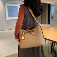 Women's Large Autumn Pu Leather Solid Color Vintage Style Square String Bag Sets main image 4