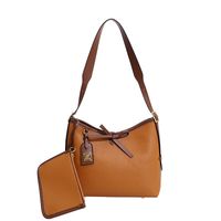 Women's Large Autumn Pu Leather Solid Color Vintage Style Square String Bag Sets main image 2