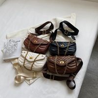 Women's All Seasons Pu Leather Solid Color Fashion Square Lock Clasp Square Bag main image 5