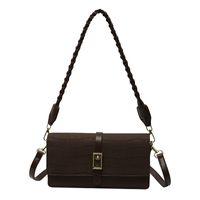 Mujeres Pequeña Otoño Cuero Sintético Color Sólido Estilo Vintage Cuadrado Hebilla Magnética Bolsa Para Las Axilas main image 5