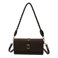 Women's Small Autumn Pu Leather Solid Color Vintage Style Square Magnetic Buckle Underarm Bag main image 5