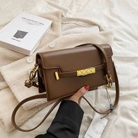 Women's Small Pu Leather Solid Color Fashion Square Magnetic Buckle Crossbody Bag main image 4