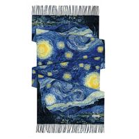 Women's Retro Oil Painting Polyester Silk Scarves sku image 1