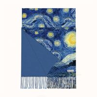 Women's Retro Oil Painting Polyester Silk Scarves main image 2