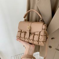 Women's Small All Seasons Pu Leather Lattice Fashion Square Magnetic Buckle Shoulder Bag main image 1