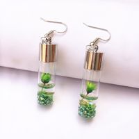 1 Pair Sweet Flower Glass Women's Drop Earrings sku image 4