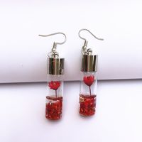 1 Pair Sweet Flower Glass Women's Drop Earrings sku image 2
