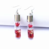 1 Pair Sweet Flower Glass Women's Drop Earrings main image 1