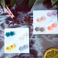 Wholesale Jewelry 1 Pair Simple Style Flower Resin Ear Studs main image 3