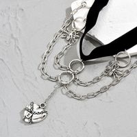 1 Piece Original Design Heart Shape Alloy Plating Women's Choker main image 4