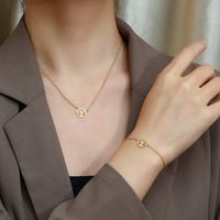 Einfacher Stil Baum Titan Stahl Eingelegtes Gold Halskette Mit Anhänger 1 Stück main image 5