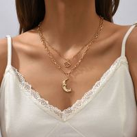 1 Piece Original Design Clouds Moon Alloy Plating Women's Layered Necklaces main image 6