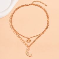 1 Piece Original Design Clouds Moon Alloy Plating Women's Layered Necklaces main image 4