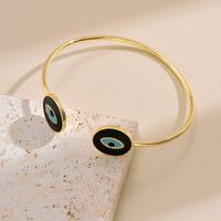 1 Piece Original Design Eye Alloy Enamel Plating Women's Bangle main image 2