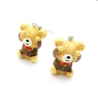 1 Pair Cute Bear Resin Women's Drop Earrings main image 4