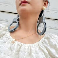 1 Pair Novelty Handcuffs Resin Women's Earrings main image 4