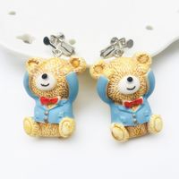 1 Pair Cute Bear Resin Women's Drop Earrings sku image 4