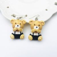 1 Pair Cute Bear Resin Women's Drop Earrings sku image 3