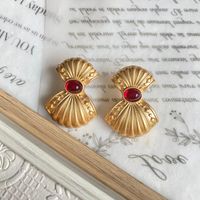 1 Pair Retro Bow Knot Alloy Plating Women's Ear Studs sku image 5