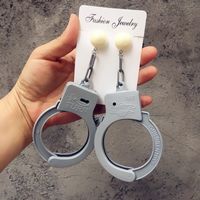 1 Pair Novelty Handcuffs Resin Women's Earrings sku image 2