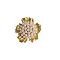 Mode Fleur Alliage Incruster Perles Artificielles Femmes Broches main image 2