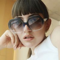 Fashion Color Block Ac Special-shaped Mirror Patchwork Full Frame Women's Sunglasses main image 5