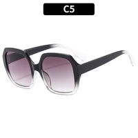 Fashion Color Block Ac Special-shaped Mirror Patchwork Full Frame Women's Sunglasses sku image 5