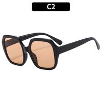 Fashion Color Block Ac Special-shaped Mirror Patchwork Full Frame Women's Sunglasses sku image 2