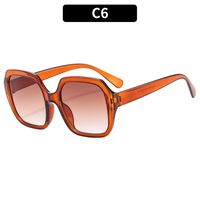 Fashion Color Block Ac Special-shaped Mirror Patchwork Full Frame Women's Sunglasses sku image 6