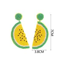 1 Pair Fashion Leaf Seed Bead Handmade Women's Drop Earrings main image 2