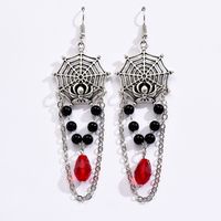 1 Pair Fashion Spider Web Artificial Gemstones Alloy Plating Women's Drop Earrings main image 4