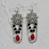 1 Pair Fashion Spider Web Artificial Gemstones Alloy Plating Women's Drop Earrings main image 3